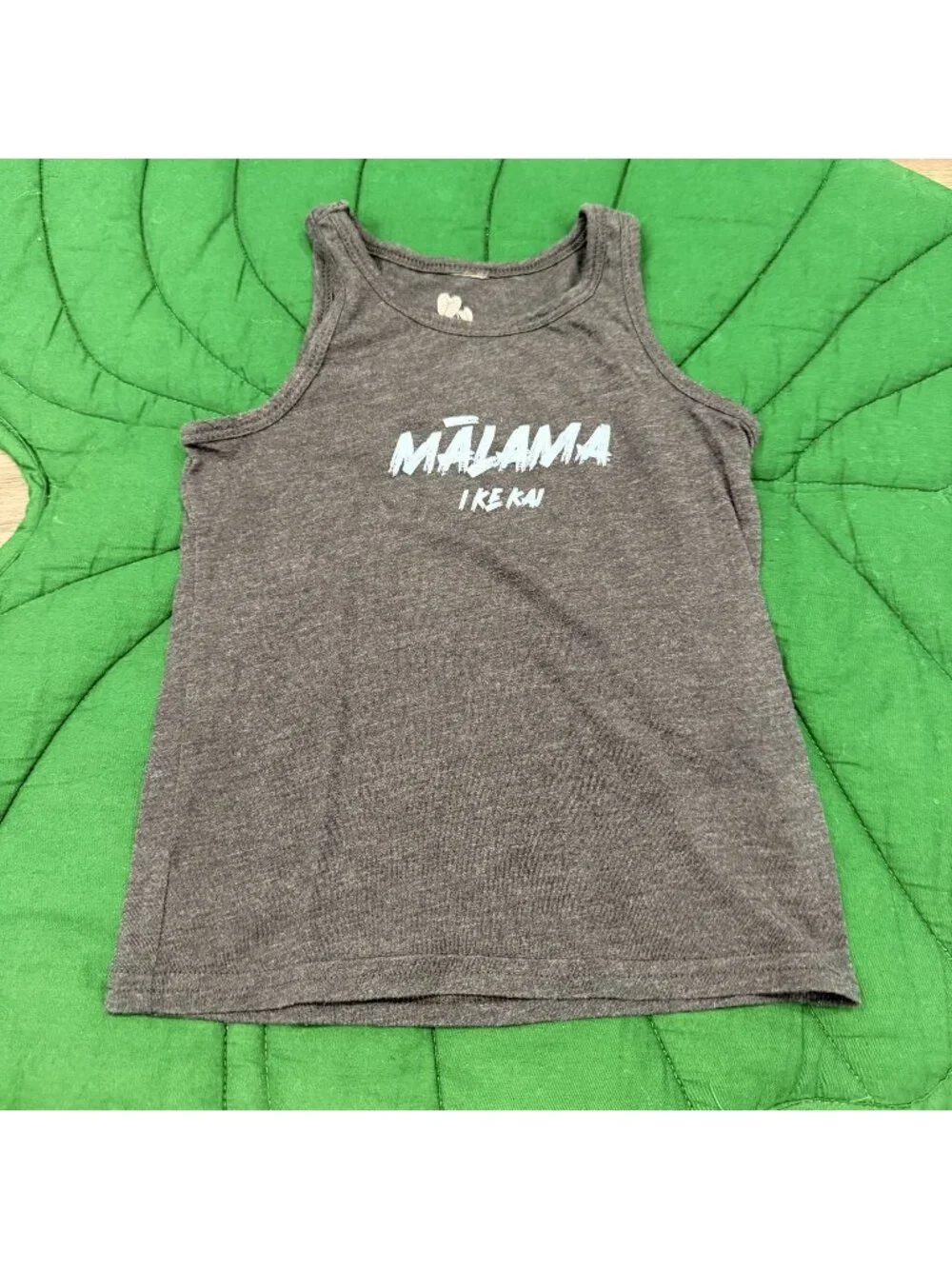 The Keiki Department Toddler 3T Malama I Ke Kai Gray Tank Top